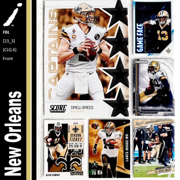 NFL Other - New Orleans Saints 6 Card Lot - FBL [23_3]